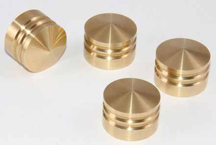 Brass head bolt covers in brushed finish. The perfect finishing touch for your Evo Sportster, Big Twin or Twin Cam Harley.