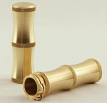 Contoured to fit your hand comfortably, DeVille offers these brass HourGlass hand grips for your custom Harley.