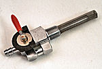 3 position fuel valve petcock with on-off-reserve and pre-filter screen.