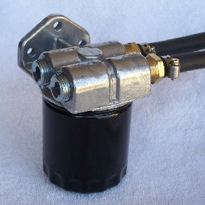 DeVille also offers this side port version of the remote oil filter kit.