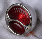 Model "A" tail lights with glass lens from DeVille Cycles.